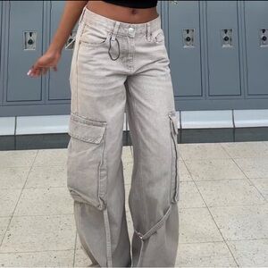 Stylish Beige Cargo Pants